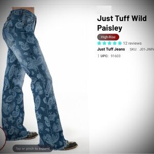 Just Tuff Wild Paisley western jeans